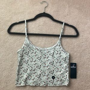 hollister floral tank top
